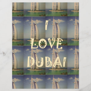 Iconic Dubai: "I Liebe Dubai" Vector Graphic Desig Briefbogen