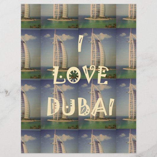 Iconic Dubai: "I Liebe Dubai" Vector Graphic Desig Briefbogen (Vorderseite)