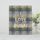 Iconic Dubai: "I Liebe Dubai" Vector Graphic Desig Briefbogen (Stehend Vorderseite)