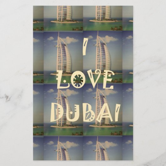 Iconic Dubai: "I Liebe Dubai" Vector Graphic Desig Briefpapier (Vorderseite)