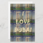 Iconic Dubai: "I Liebe Dubai" Vector Graphic Desig Briefpapier (Vorne/Hinten)