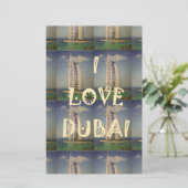 Iconic Dubai: "I Liebe Dubai" Vector Graphic Desig Briefpapier (Stehend Vorderseite)