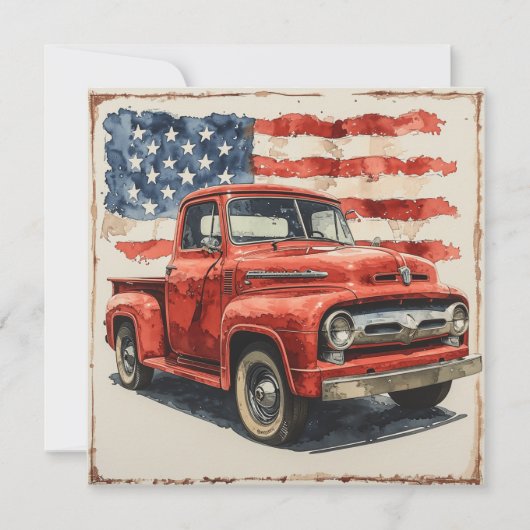 Iconic Flag Cruiser: Vintager Ruhm Feiertagskarte (Vorderseite)