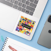 Iconic FRIENDS™-Muster Aufkleber (Laptop mit iPhone)