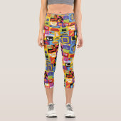 Iconic FRIENDS™-Muster Capri Leggings (Vorderseite)
