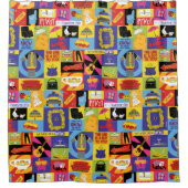 Iconic FRIENDS™-Muster Duschvorhang (Vorderseite)