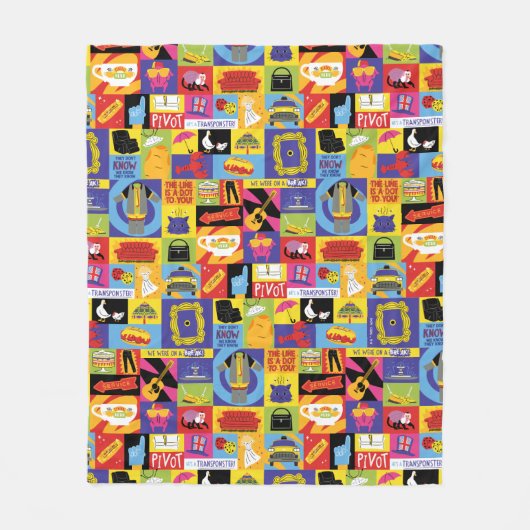 Iconic FRIENDS™-Muster Fleecedecke (Vorderseite)