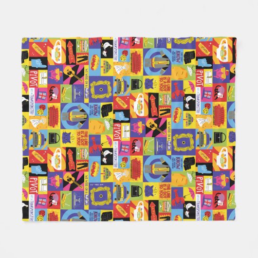 Iconic FRIENDS™-Muster Fleecedecke (Vorderseite (Horizontal))