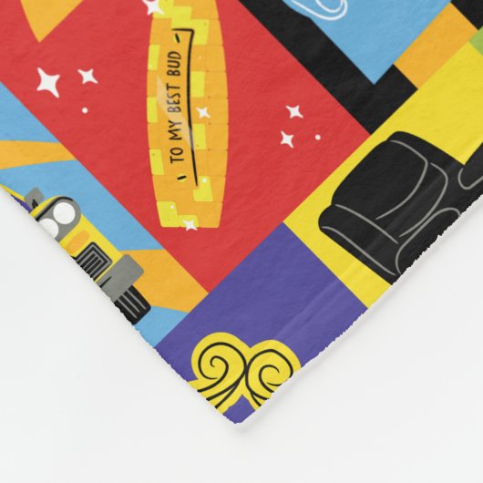 Iconic FRIENDS™-Muster Fleecedecke (Ecke)