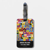 Iconic FRIENDS™-Muster Gepäckanhänger (Rückseite vertikal)