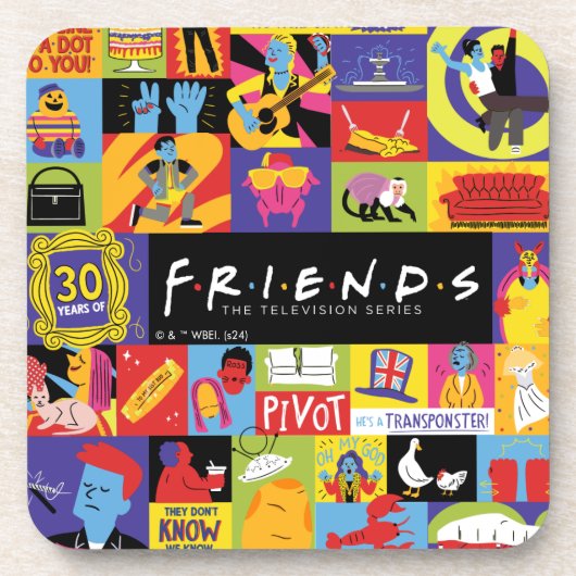 Iconic FRIENDS™-Muster Getränkeuntersetzer (Vorderseite)