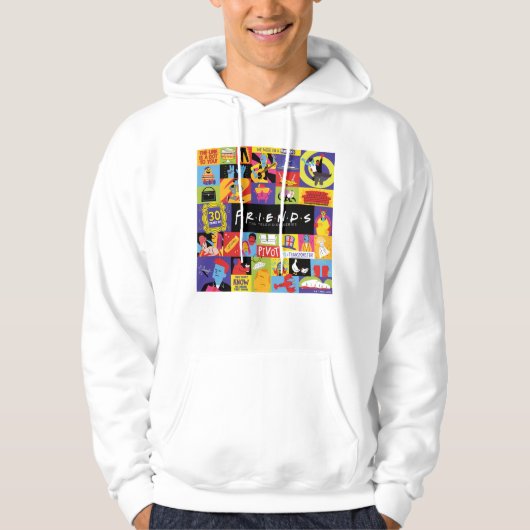 Iconic FRIENDS™-Muster Hoodie (Vorderseite)