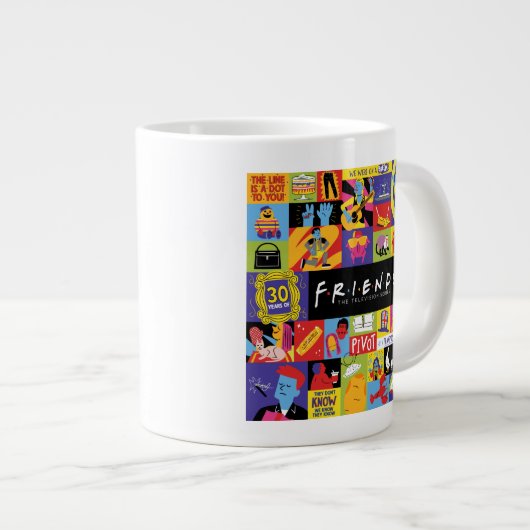 Iconic FRIENDS™-Muster Jumbo-Tasse (Vorderseite Rechts)