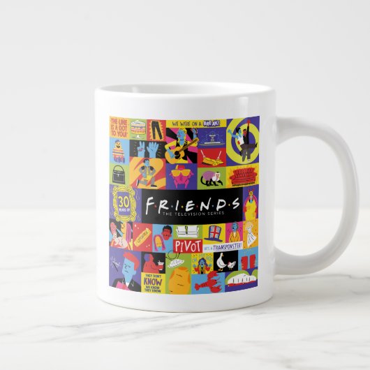 Iconic FRIENDS™-Muster Jumbo-Tasse (Rechts)