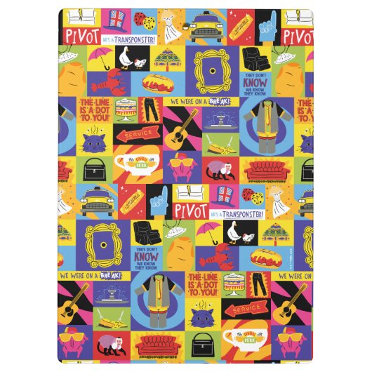 Iconic FRIENDS™-Muster Klemmbrett (Rückseite)