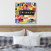 Iconic FRIENDS™-Muster Leinwanddruck (Insitu (Schlafzimmer))