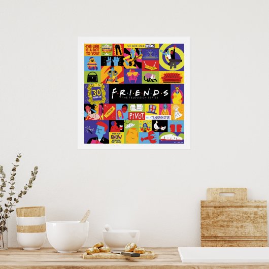 Iconic FRIENDS™-Muster Poster (Küche)