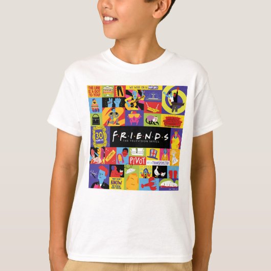 Iconic FRIENDS™-Muster T-Shirt (Vorderseite)