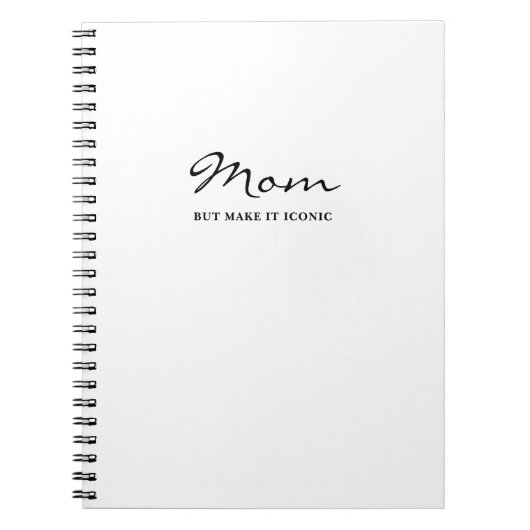 Iconic Fun Witty Cool Mom Minimalist Notebook Notizblock (Vorderseite)