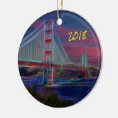 Iconic Golden Gate Bridge Keramik Ornament (Links)