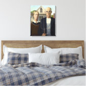 Iconic Grant Wood American Gothic Leinwanddruck (Insitu (Schlafzimmer))