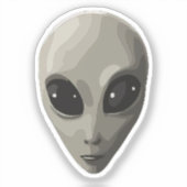 Iconic Gray Alien Face | Sci-Fi UFO Extraterrestri Aufkleber (Vorderseite)