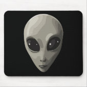 Iconic Gray Alien Face | Sci-Fi UFO Extraterrestri Mousepad (Vorne)