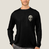 Iconic Gray Alien Face | Sci-Fi UFO Extraterrestri Tri-Blend Shirt (Vorderseite)