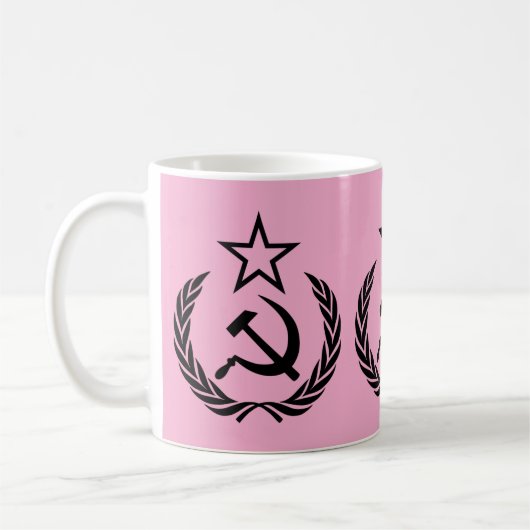Iconic Hammer, Sickle und Star Symbolismus Design Kaffeetasse (Links)