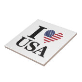 Iconic "I ❤️ USA" Keramik Accent Tile Fliese (Seite)