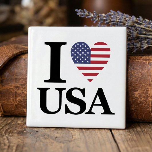 Iconic "I ❤️ USA" Keramik Accent Tile Fliese