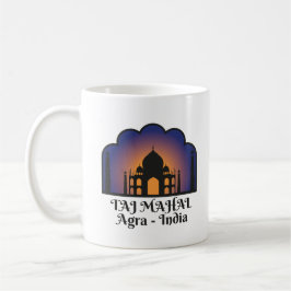 Iconic Indian Landmark Taj Mahal Silhouette Kaffeetasse