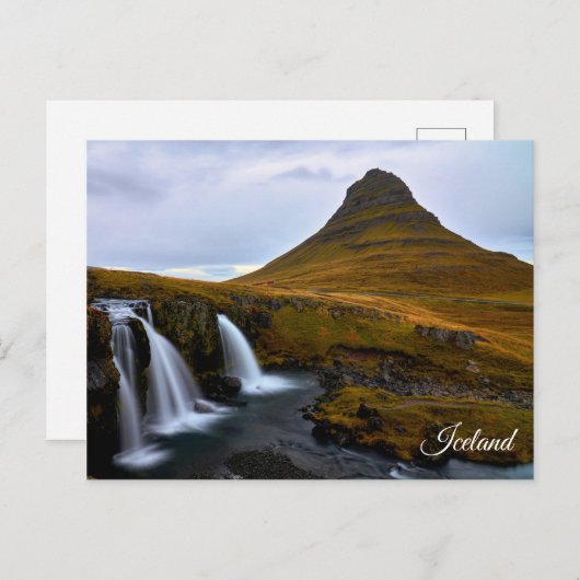 Iconic Kirkjufell Island Souvenir Postcard Postkarte (Vorne/Hinten)