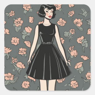 Iconic LBD Aufkleber - Vintage Schwarze Kleiderart