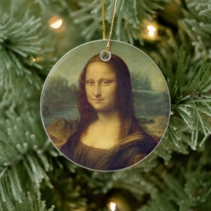 Iconic Leonardo da Vinci Mona Lisa Keramik Ornament