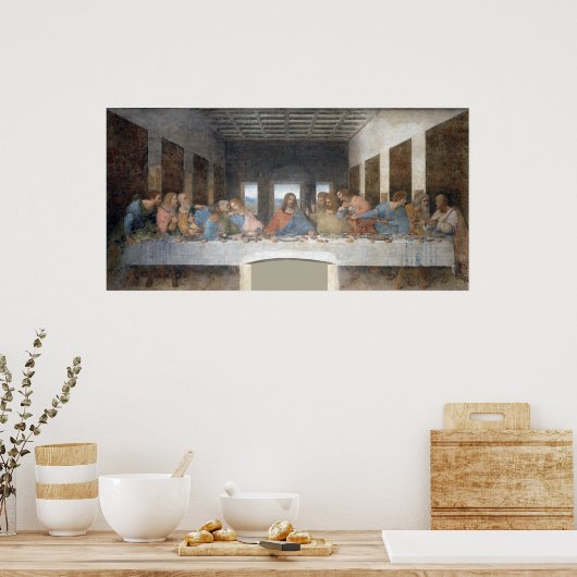 Iconic Leonardo da Vinci The Last Supper Poster (Küche)