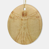 Iconic Leonardo da Vinci Vetruvian Man Keramik Ornament (Links)