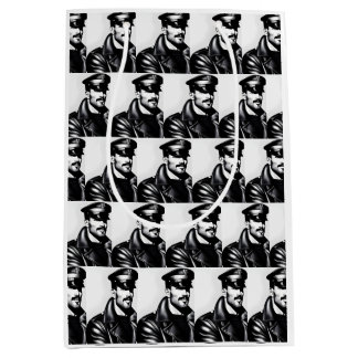 Iconic LGBTQ Gay Leather Daddy Mittlere Geschenktüte