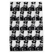 Iconic LGBTQ Gay Leather Daddy Mittlere Geschenktüte (Rückseite)