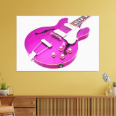 ICONIC LILA ELECTRIC GUITAR 40x60 Leinwanddruck (Insitu (Wohnzimmer))