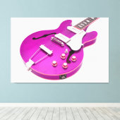 ICONIC LILA ELECTRIC GUITAR 40x60 Leinwanddruck (Insitu (Holzboden))