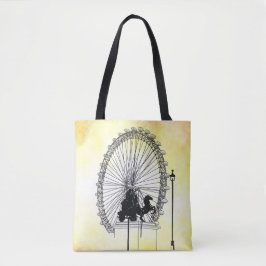 Iconic London Attraction Pen und Ink Yellow Base Tasche