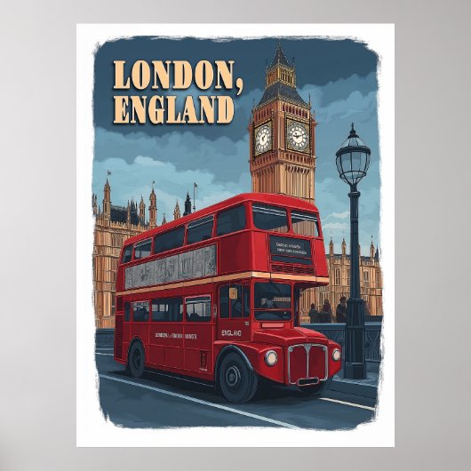 Iconic London: Eine Jahrgangsreise Poster (Vorne)