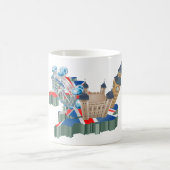 Iconic London Sehenswürdigkeiten UK Map British Tr Kaffeetasse (Mittel)