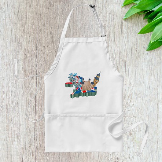 Iconic London Sehenswürdigkeiten UK Map British Tr Schürze