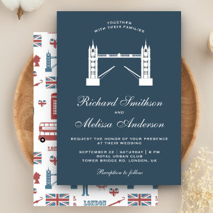 Iconic London Tower Bridge Wedding Einladung