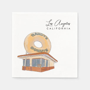 Iconic Los Angeles Watercolor Serviette