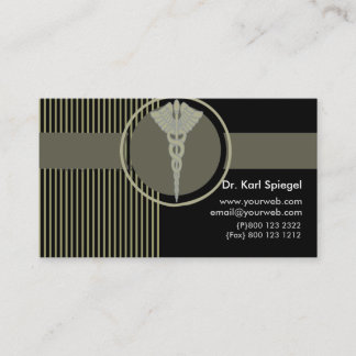 Iconic Medicine Pharma Medical Pinstripe Doctor Visitenkarte