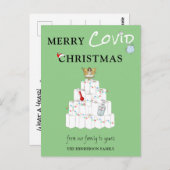 Iconic Merry Covid Weihnachtsfeiertag Postkarte (Vorne/Hinten)
