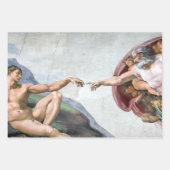 Iconic Michelangelo Creation of Adam Poster Geschenkpapier Set (Vorderseite 2)
